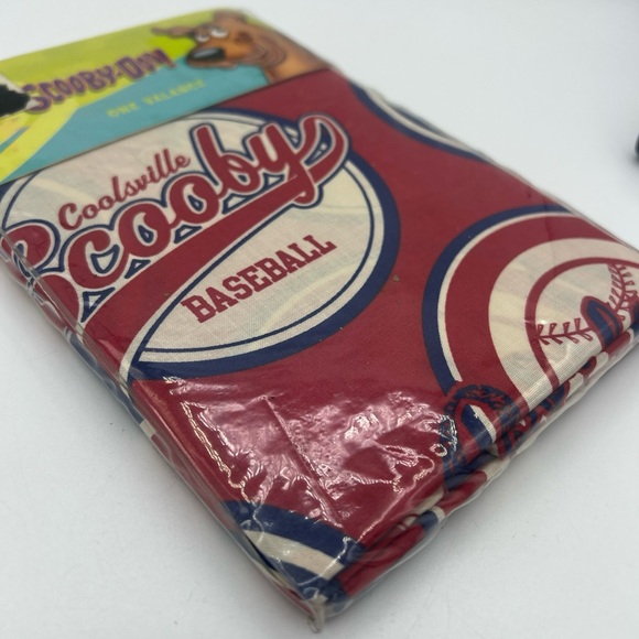 New Vintage Scooby Doo Baseball Window Valance Red White & Blue 84x15 - Picture 6 of 8